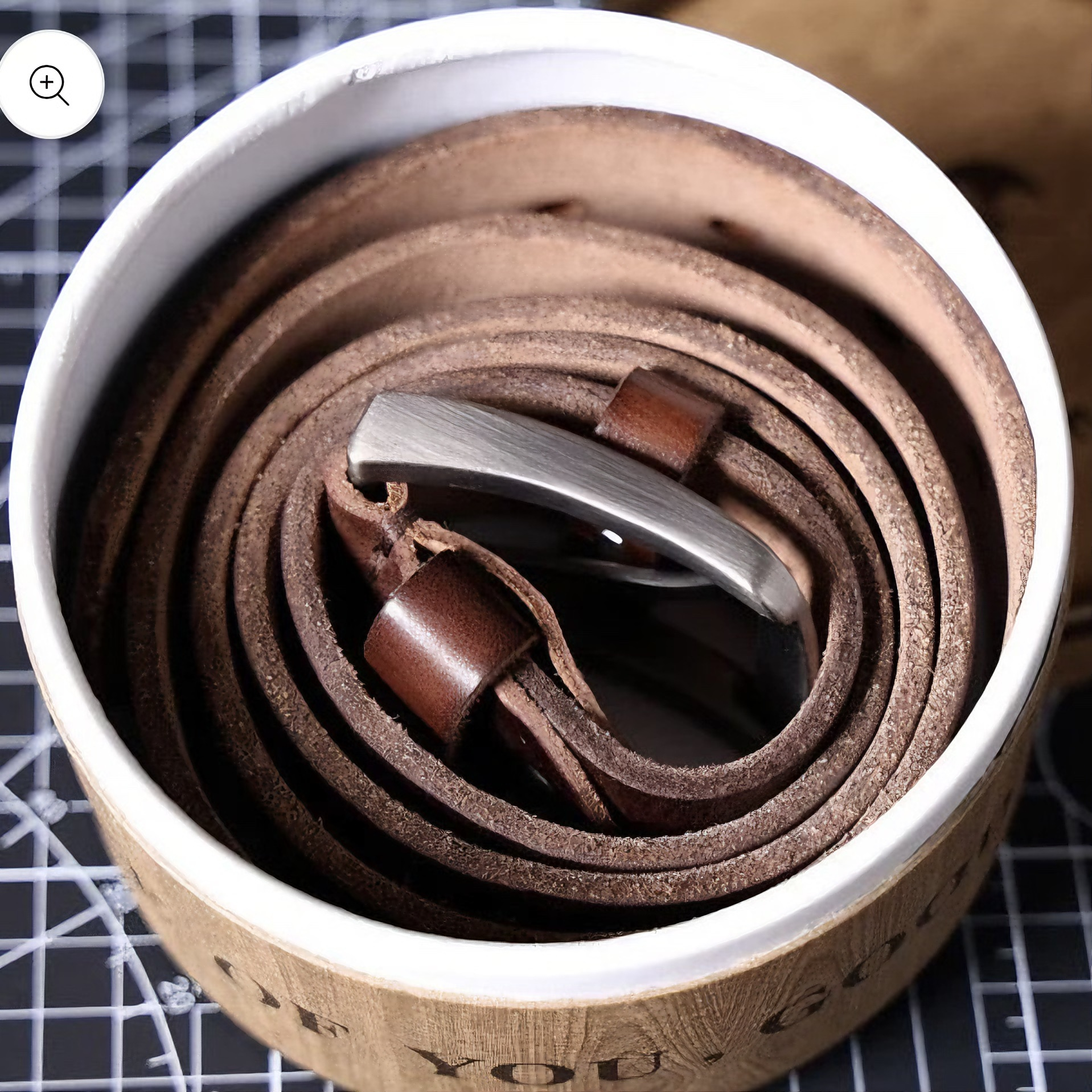 Checkered Embossed Business Casual Belt