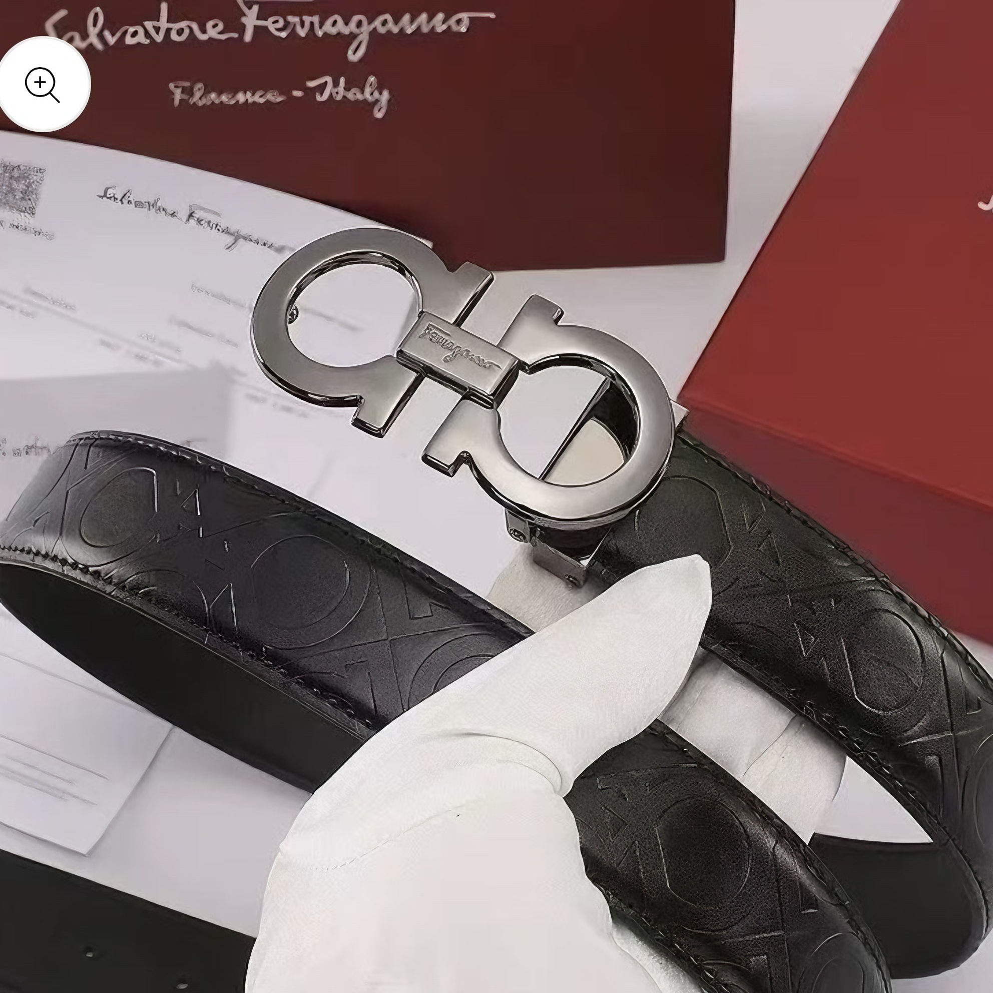 Men’s Luxury Horseshoe Buckle Belt – Embossed Leather, Classic Waist Belt