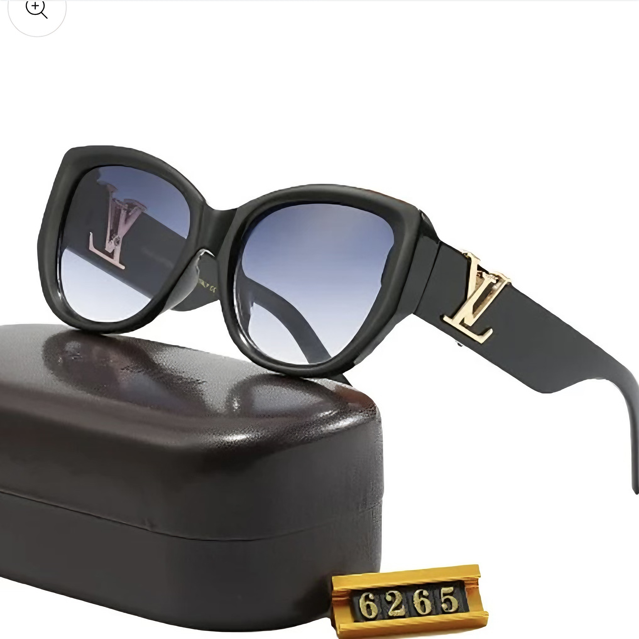 Light Gold Accent Oval Sunglasses – Vintage Chic Designer Style