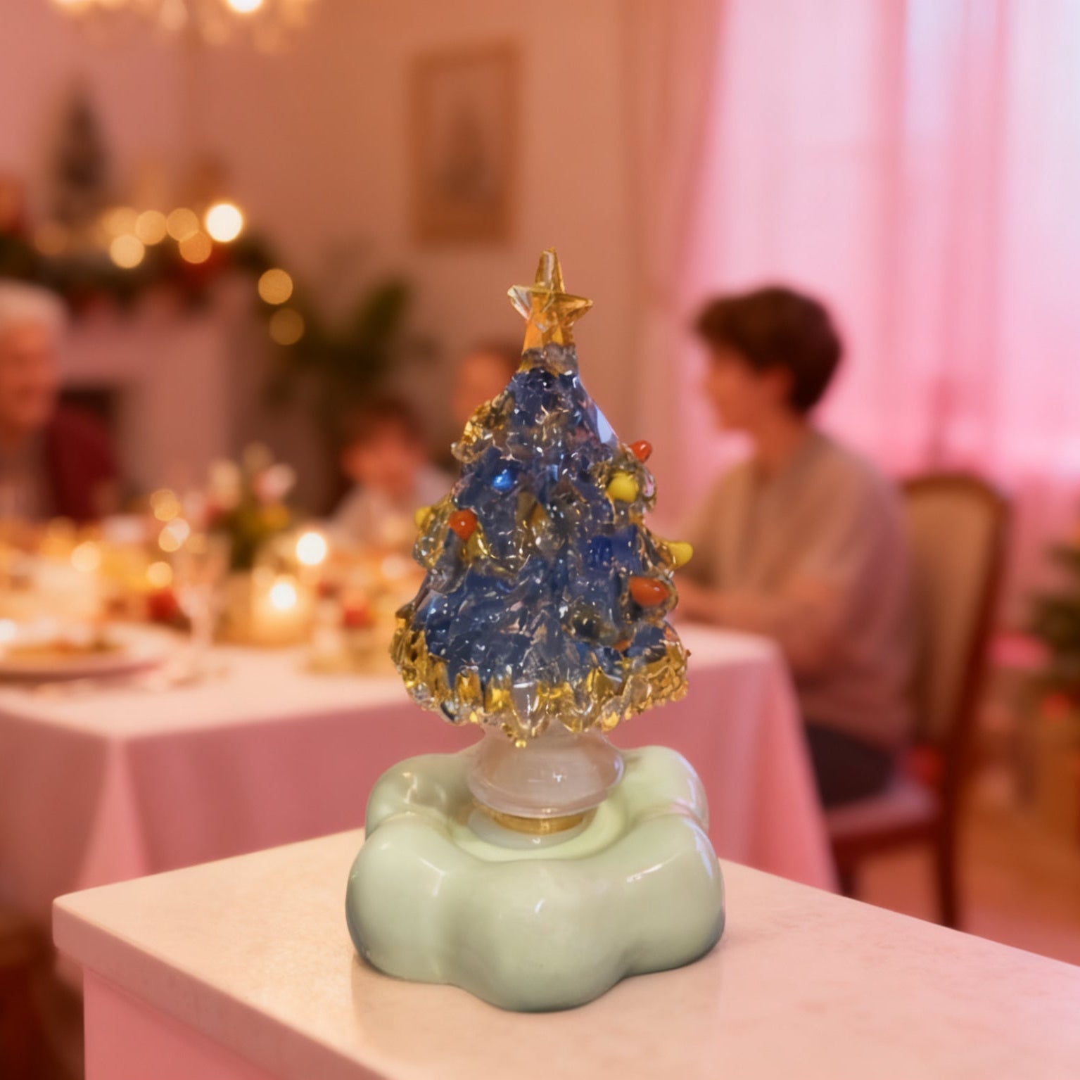 Hand-Blown Glass Christmas Tree Ornament