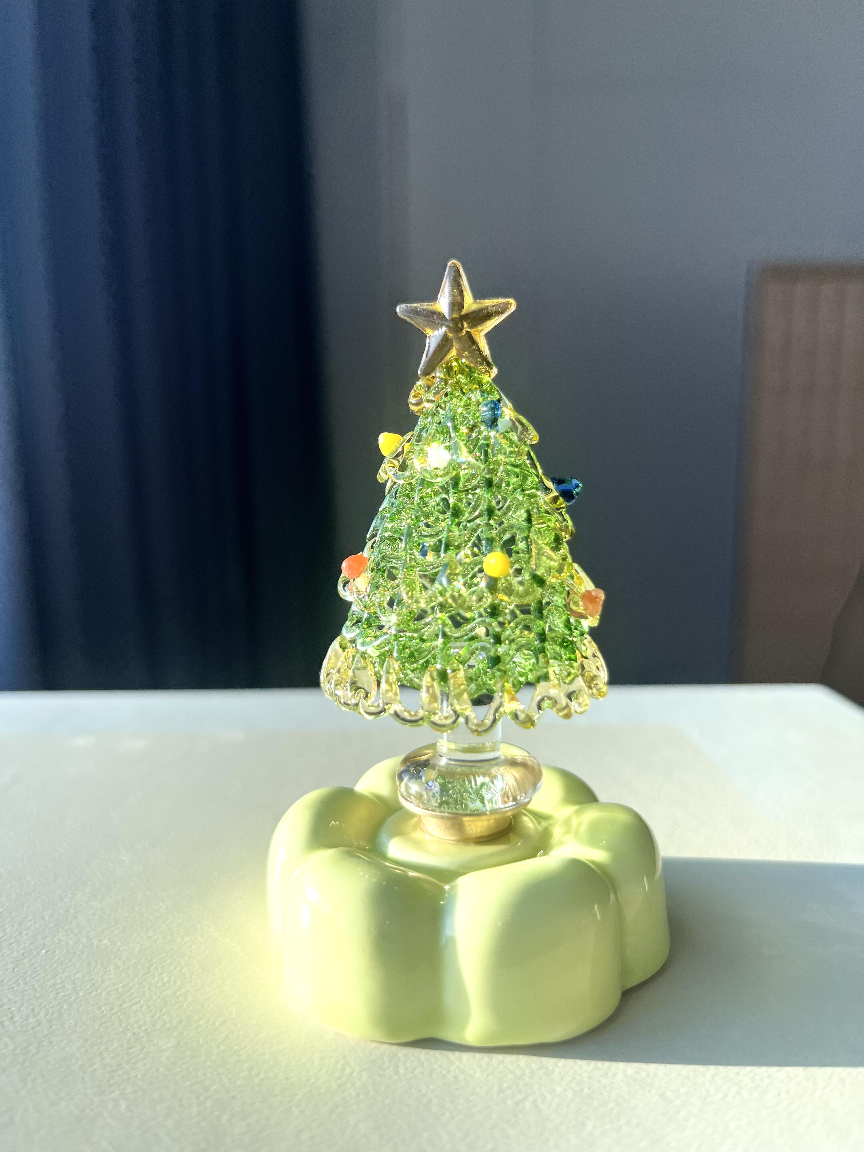 Hand-Blown Glass Christmas Tree Ornament