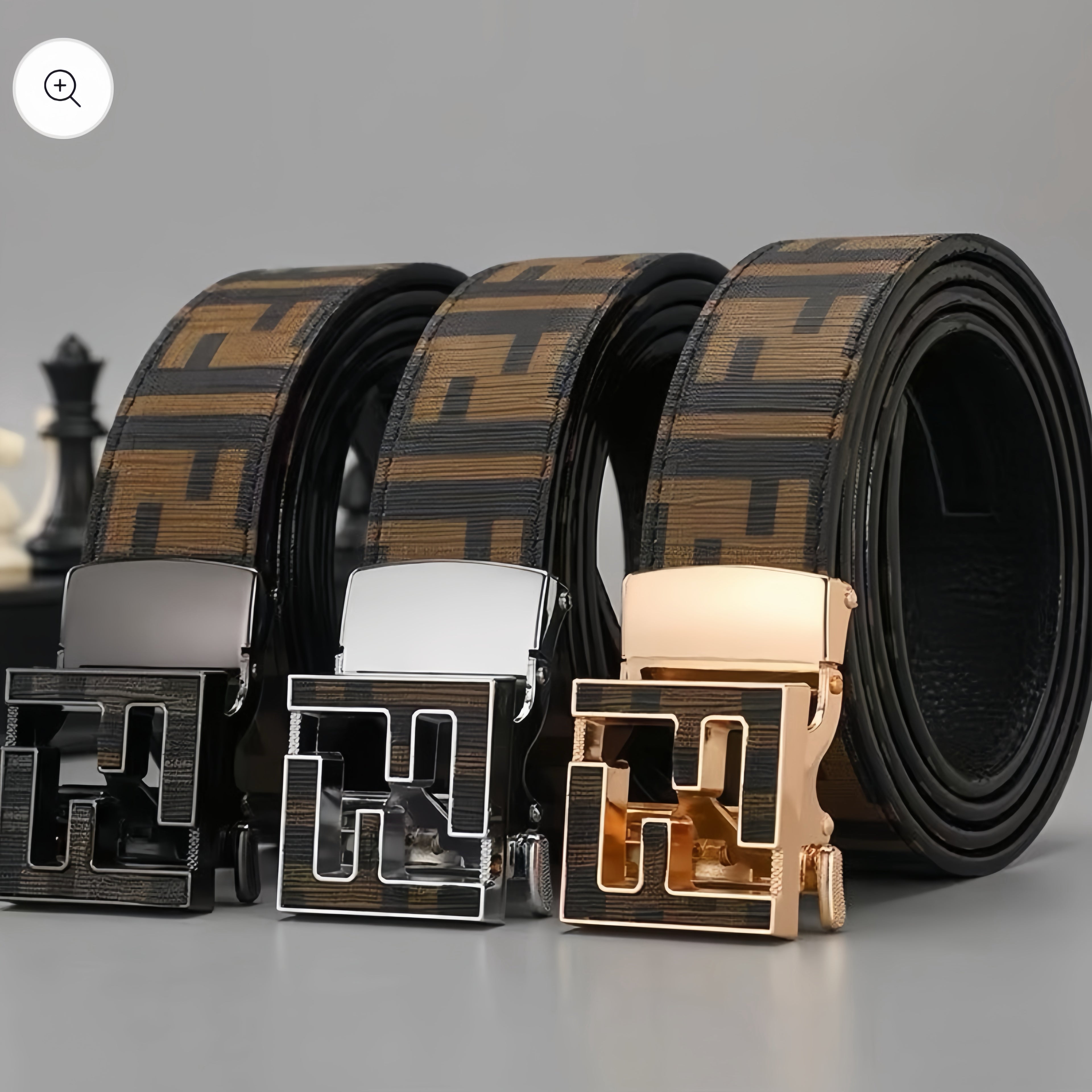 All-Over Pattern Modern Men’s Belt – Adjustable Fit & Elegant Look