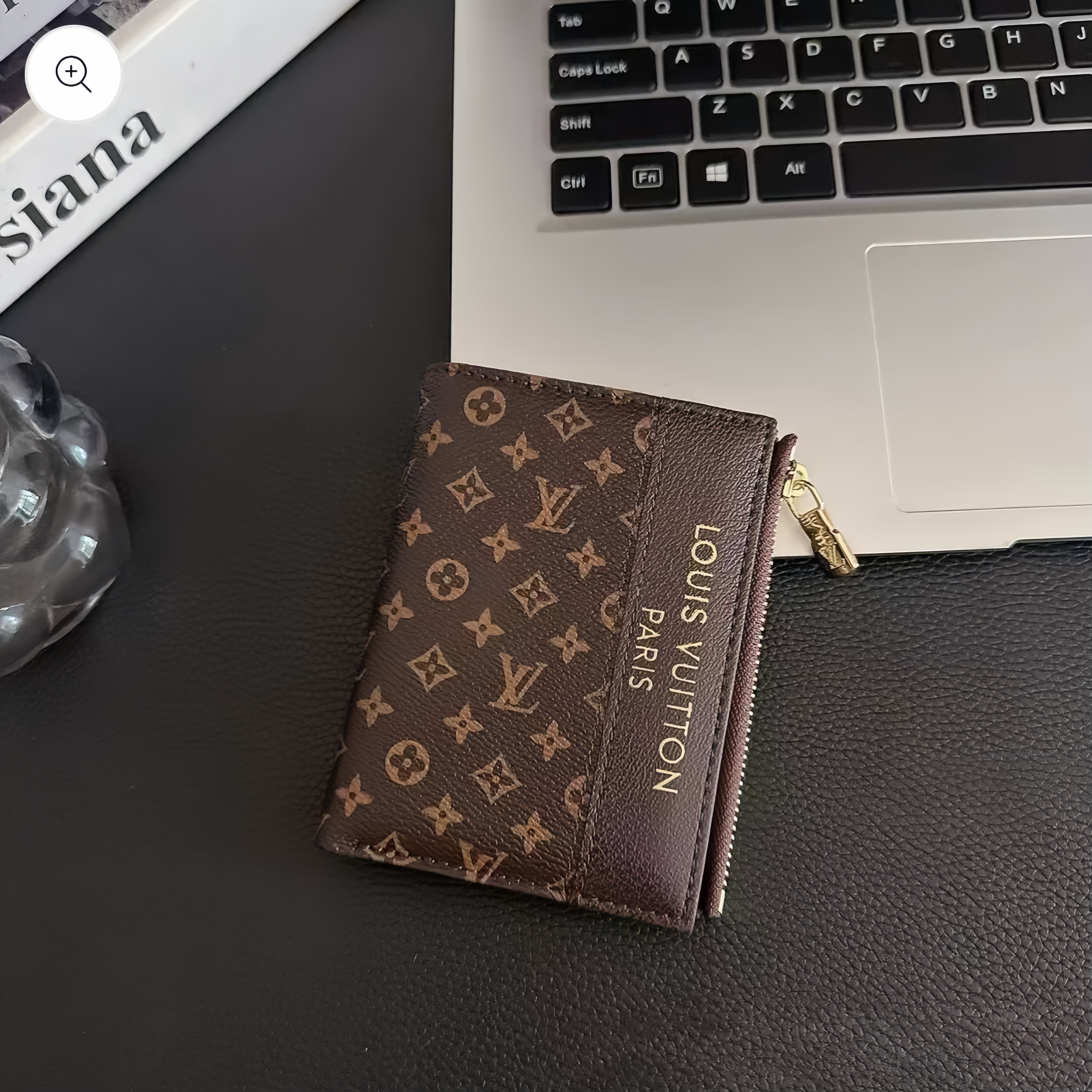 Compact Zip Wallet with Floral Pattern – Mini Multi-Color Card Holder